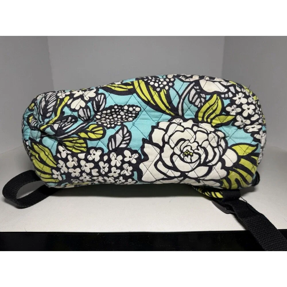 Vera Bradley Island Blooms Laptop Computer Backpack Pockets & Compartments